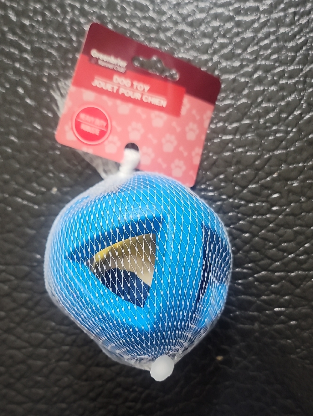 Greenbrier Kennel Club Blue and Yellow Rubber Dog Toy Ball